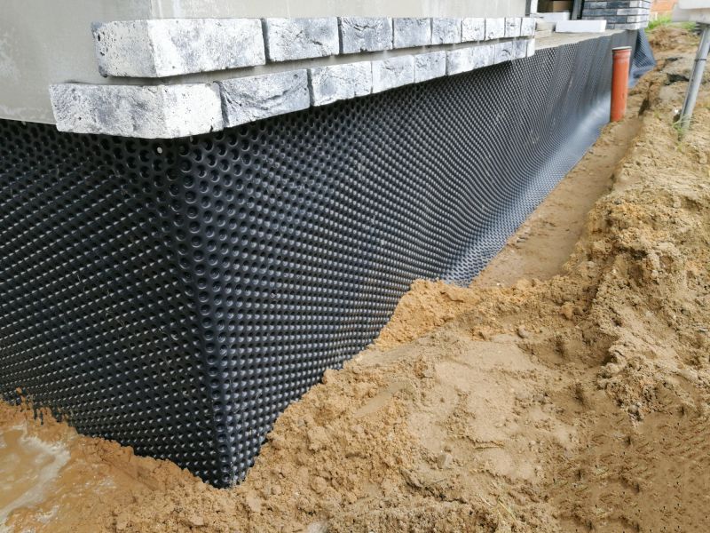 Foundation Waterproofing Membrane Application